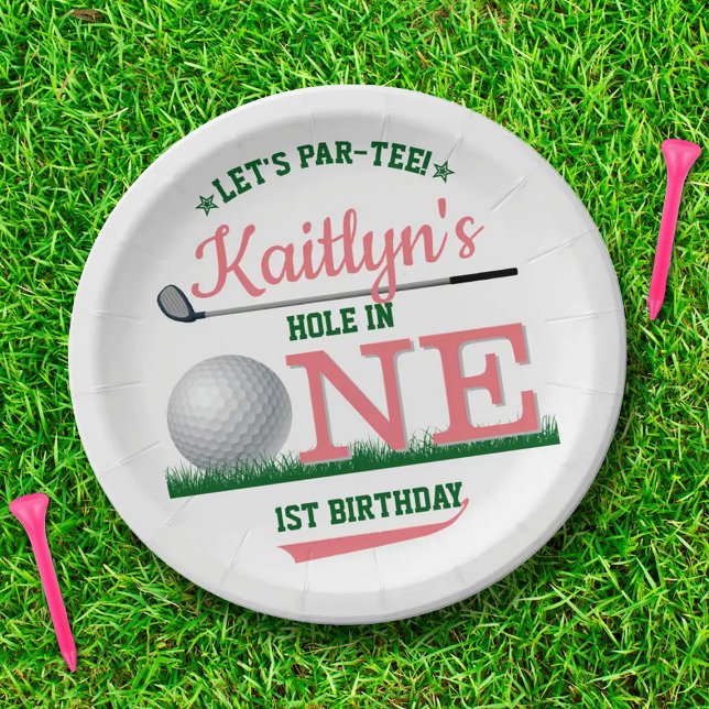 Golf PAR-TEE 1st Birthday Paper Plate (Creator Uploaded)