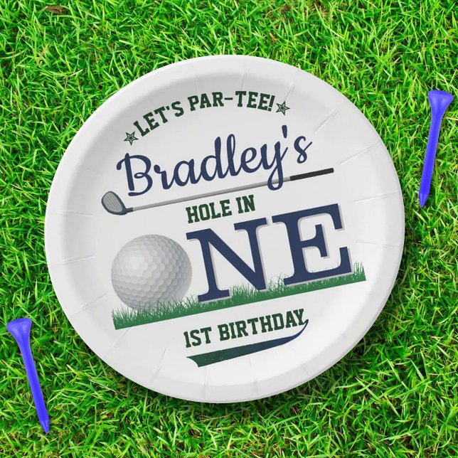 Golf PAR-TEE 1st Birthday Paper Plate (Creator Uploaded)