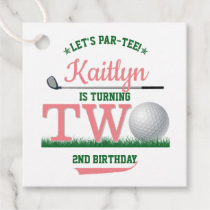 Golf PAR-TEE 2nd Birthday Favour Tags