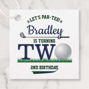 Golf PAR-TEE 2nd Birthday Favour Tags