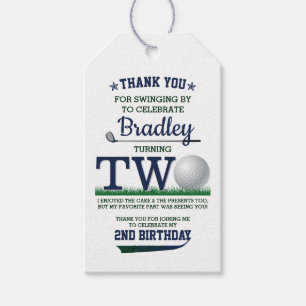 Golf PAR-TEE 2nd Birthday Gift Tags