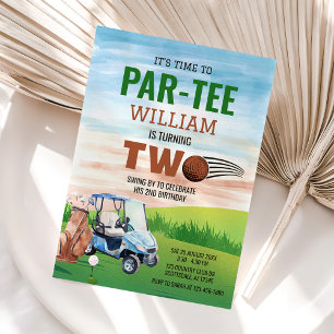 Golf PAR-TEE 2nd Birthday Invitation