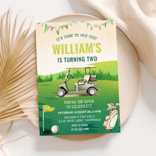 Golf PAR-TEE 2nd Birthday Invitation