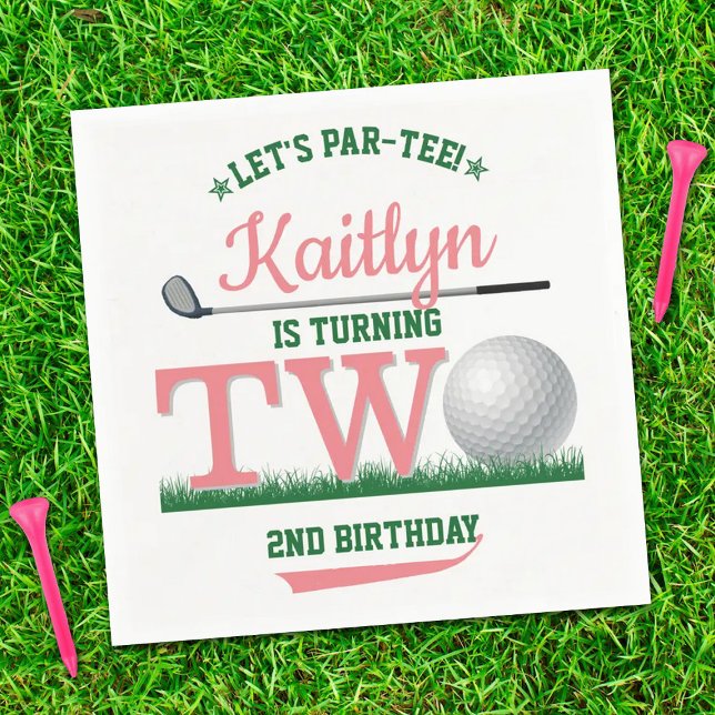 Golf PAR-TEE 2nd Birthday Napkin (Creator Uploaded)