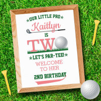 Golf PAR-TEE 2nd Birthday Welcome