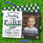 Golf PAR-TEE 4th Birthday Photo Invitation<br><div class="desc">Celebrate in style with these trendy birthday invitations. The design is easy to personalise with your special event wording and your guests will be thrilled when they receive these fabulous invites.</div>