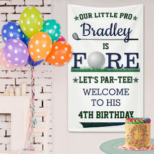 Golf PAR-TEE 4th Birthday Welcome Banner