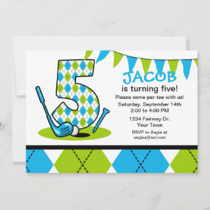 Golf Par-Tee 5th Birthday Invitation