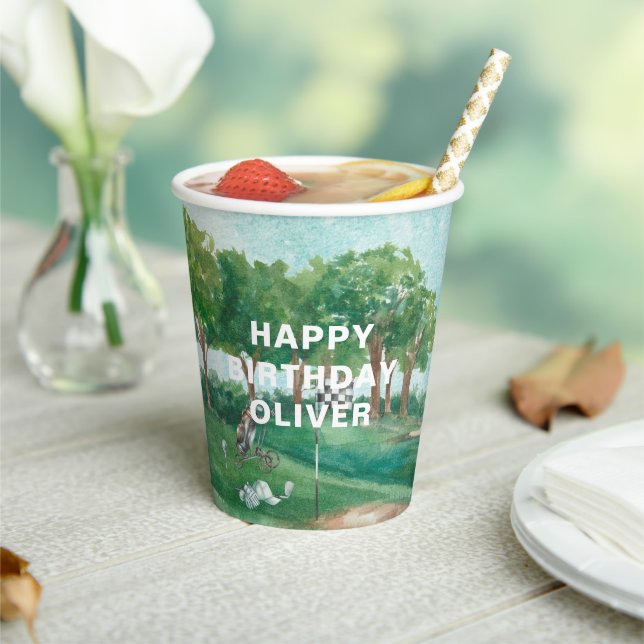 Golf Par-Tee | Birthday Paper Cups (Insitu)