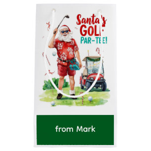 Golf Par-Tee Christmas Party with Santa Claus  Small Gift Bag