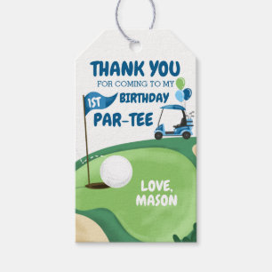 Golf Par-Tee Hole Golfing Boy Birthday Thank You  Gift Tags