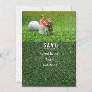 Golf Par tee party invitation with golf ball