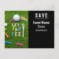 Golf Par tee party invitation with golf ball