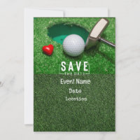 Golf Par tee party invitation with golf ball