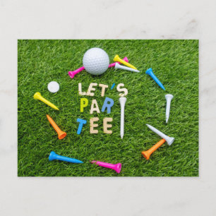 Golf Par tee party invitation with golf ball