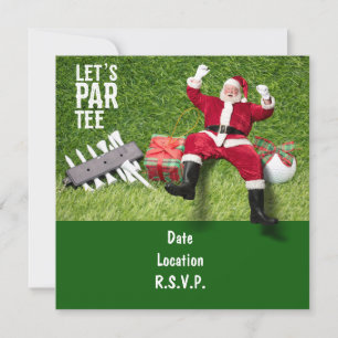 Golf Par tee party Santa Claus Christmas Squad
