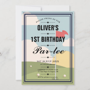 Golf Partee Birthday Party  Invitation