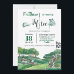 Golf Party 50th Fiftee Birthday Green Golf Course  Invitation<br><div class="desc">Personalise this elegant golf party invitation with your own wording and party details easily and quickly, simply press the customise it button to further re-arrange and format the style and placement of the text. All text is editable. Great for any age! Matching items available in store! (c) The Happy Cat...</div>