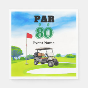 Golf Party  80th Birthday  Napkin