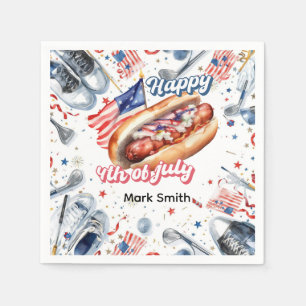 Golf Party American 4th July Napkin