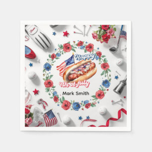 Golf Party American 4th July Napkin