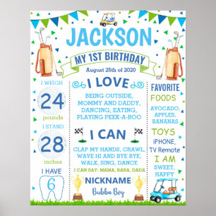 Golf Party Birthday Milestone sign