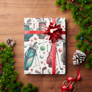 Golf Party Birthday Wrapping Paper