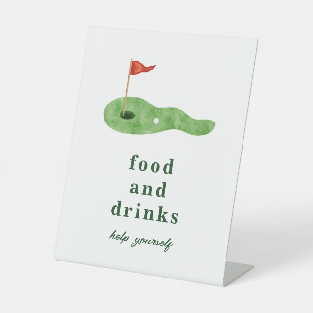 Golf Party Food and Drinks Sign (Front)