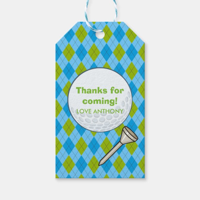 Golf Party Gift Tags (Front)