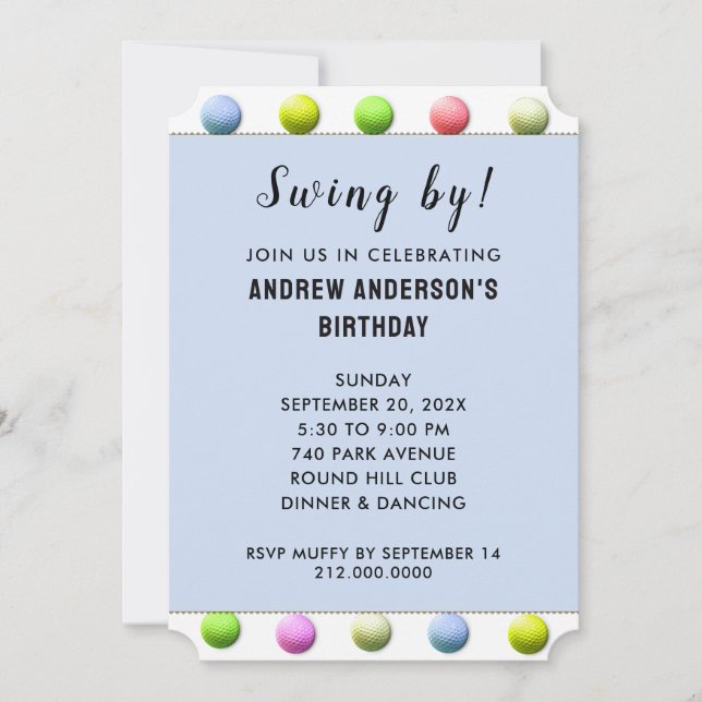 Golf Party Invitation (Front)