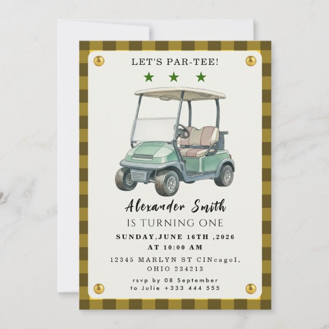 Golf Party Invitation (Front)