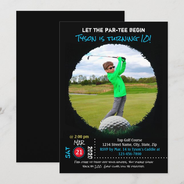 Golf Party Invitation (Front/Back)