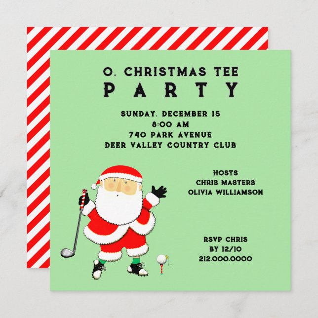 Golf Party Invitations (Front/Back)