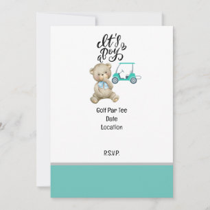 Golf party save the date i Baby Shower BOY Invitation