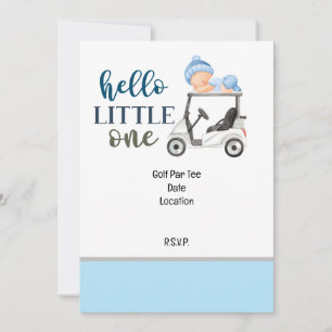 Golf party save the date i Baby Shower BOY Invitation