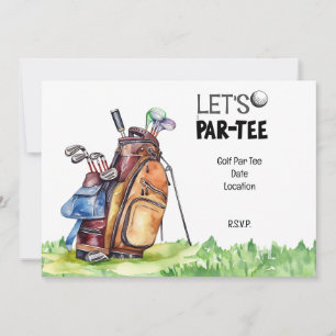 Golf party save the date invitation for golfer