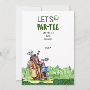 Golf party save the date invitation for golfer