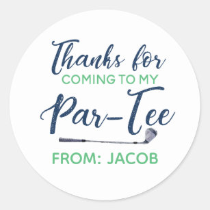 Golf Party Thank You Sticker