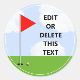 Golf Party Tournament classic round sticker