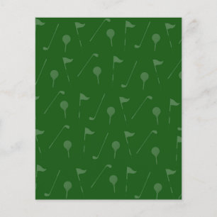 Golf Pattern Scrapbook Paper - Green Golf Pattern