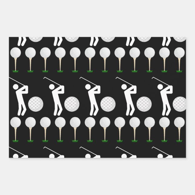 Golf Pattern Wrapping Paper (Front 3)