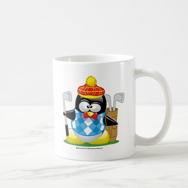 Golf Penguin Coffee Mug (Right)