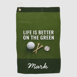 Golf Personalised Golf Saying on Putting Green Towel