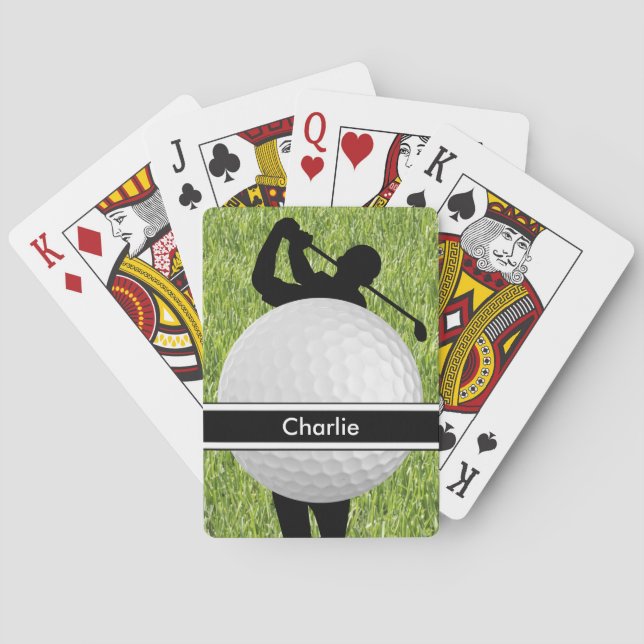 Golf Personalised Playing Cards (Back)