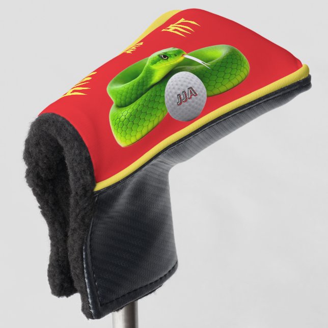 Golf personalised  -snake- Gifts Head Cover (3/4 Front)