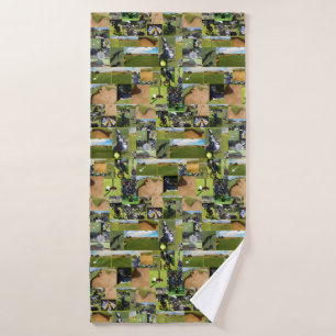Golf Photo Collage, Bath Towel