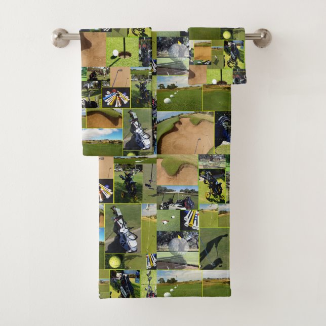 Golf Photo Collage, Bath Towel Set (Insitu)