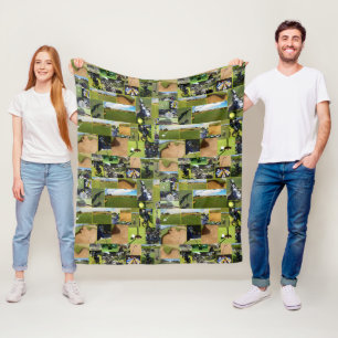 Golf Photo Collage, Fleece Blanket