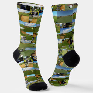 Golf Photo Collage, Full Print Crew Socks