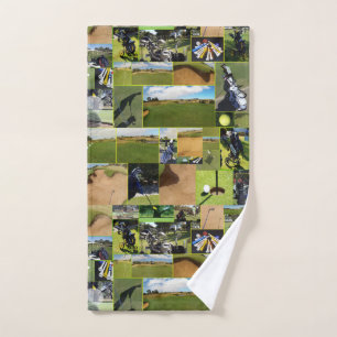 Golf Photo Collage, Hand Towel